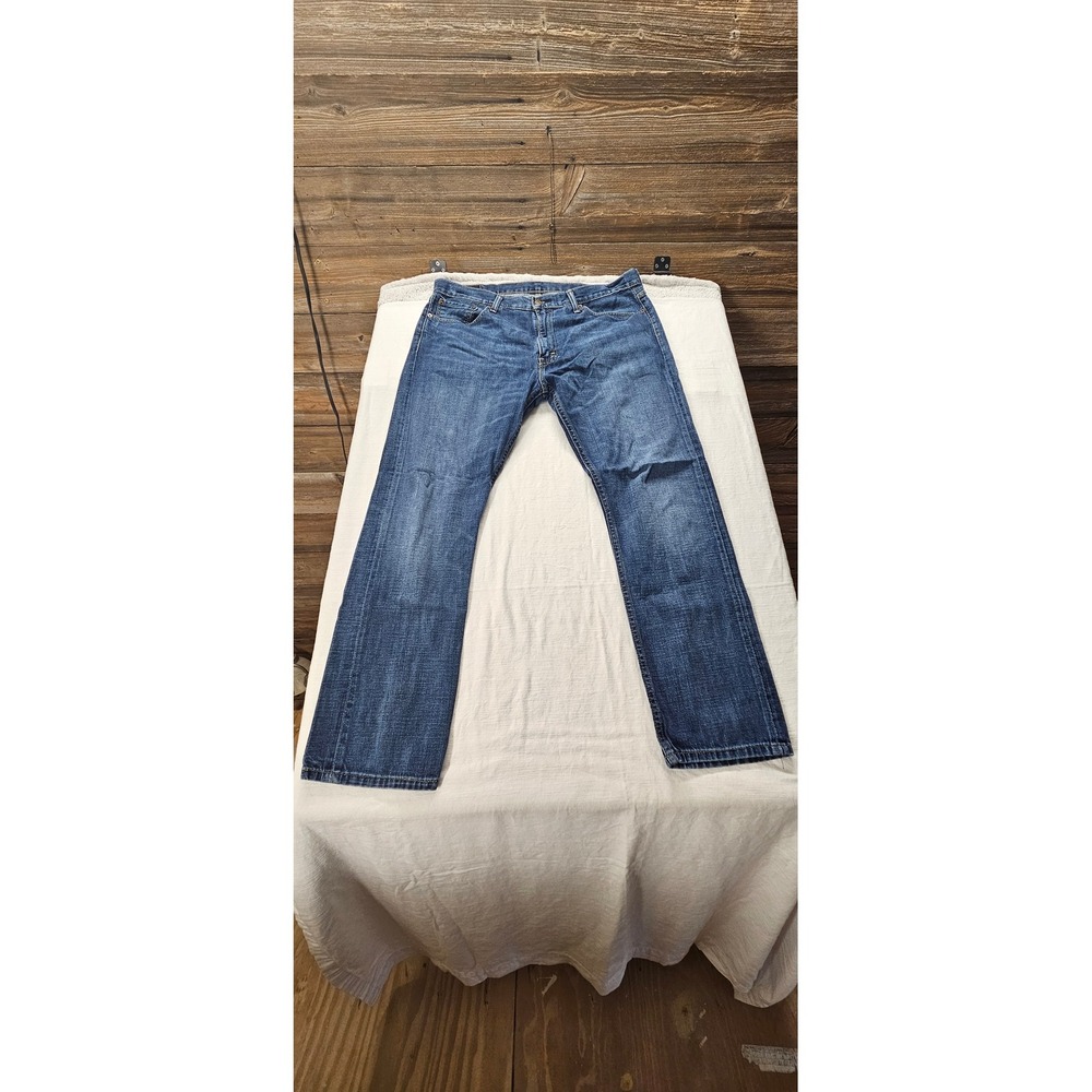 Levis 513 Slim Straight Jeans Mens 36x30 Blue Denim Medium Wash Pants